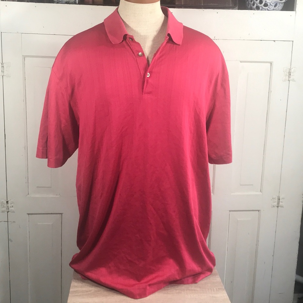 TIGER WOODS NIKE FIT DRY GOLF SHIRT BRICK RED XL